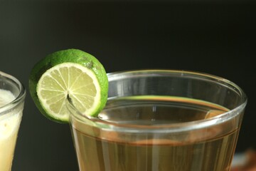 healthy and fresh lemon fruit drink 