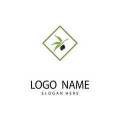 Olive logo template vector icon illustration design