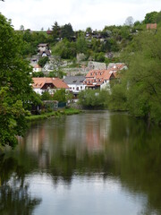 Obraz premium Cesky Krumlov buildings, streets and historical part of the city
