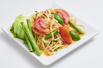 Thai Papaya Salad, a popular dish in Thailand