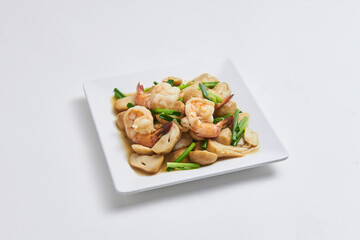 Stir Fried Shrimp with Mushroom and Oyster Sauce