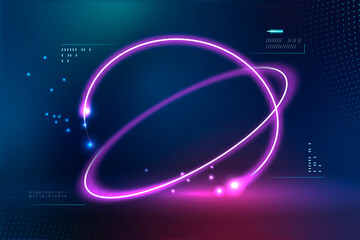 Global network futuristic technology vector