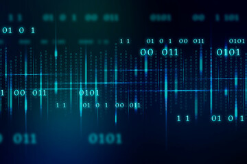 Stream of binary code design vector