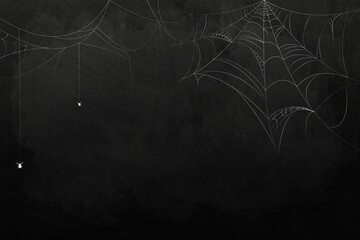 Spider web element onblack background template vector