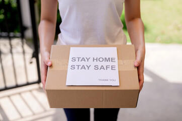 ome delivery when Lock down and Self-quarantine at home. New normal and life after COVID in...