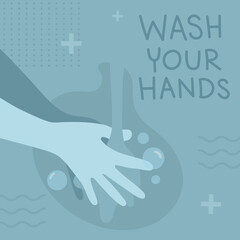 Covid-19 awareness design element vector