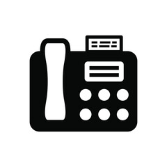 Fax machine icon vector graphic illustration