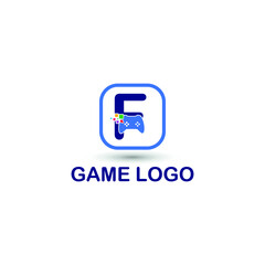 F initial letter with game console icon and pixel for gaming logo concept. game startup application