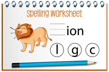 Find missing letter with lion