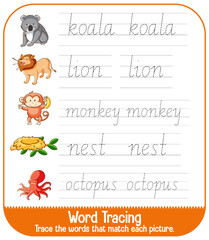 English alphabet tracing worksheets