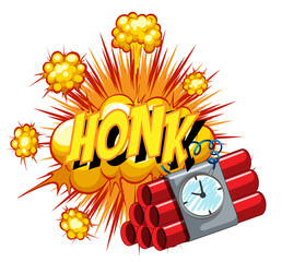 Comic speech bubble with honk text