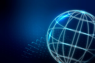 Naklejka premium Global network connection vector background