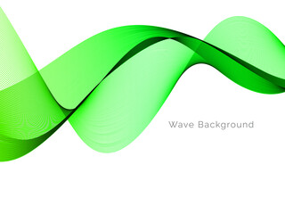 Abstract smooth stylish elegant green wave background