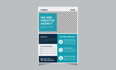 Minimalist Digital marketing agency flyer design template