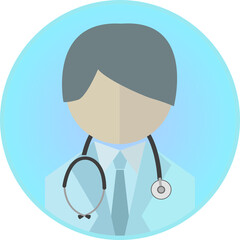 シンプルな医師の人物アイコン