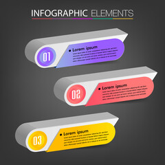 3D modern text box template, banner Infographics
