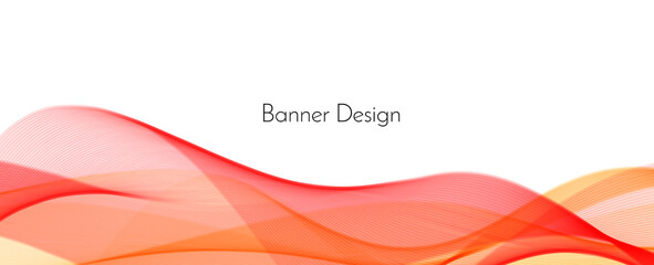 Abstract smooth stylish yellow and orange wave banner background