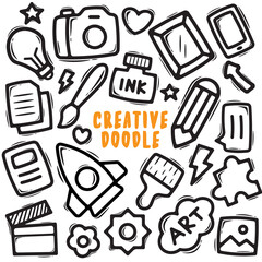 creative hand drawn doodle vector