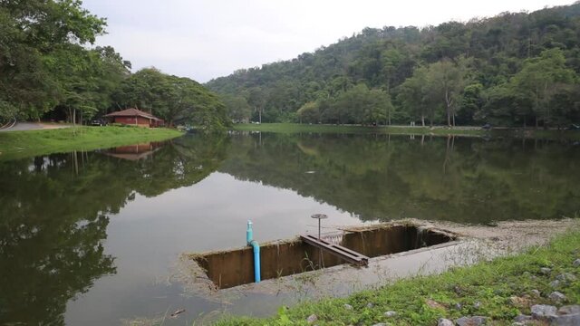 Khao Ruak Reservoir at Namtok Samlan National Park in Saraburi Thailand	