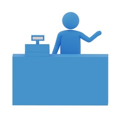 Pictogram for cashless payment at the cash register