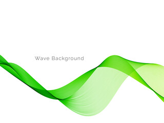 Abstract bright green modern stylish wave background