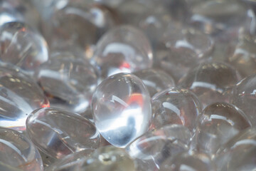 Closeup shot of white rock crystal quartz