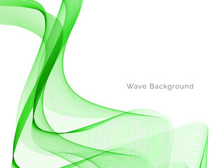 Abstract smooth stylish elegant green wave background