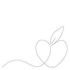 Apple fruit drawing, vector illustration