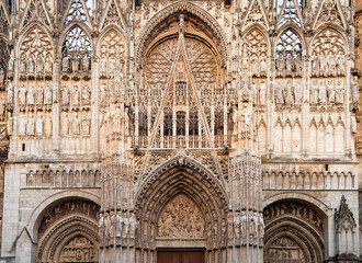 Architecture details of Rouen Cathedral