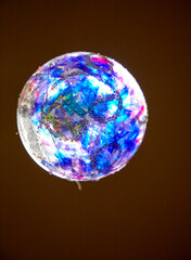 transparent christmas tree decorative ball with glittering filling 