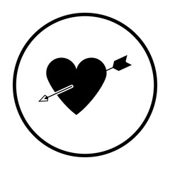 Pierced Heart By Arrow Icon