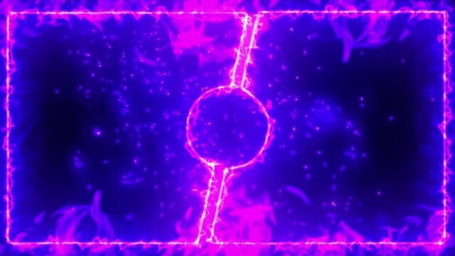 purple fire versus interface background loop animation