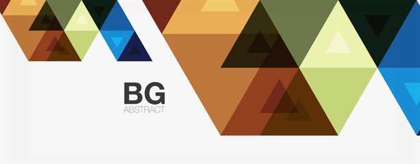 Mosaic triangle pattern abstract background for cover, banner, flyer and poster and other template