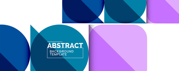 Clean minimal geometric abstract background with triangles and circles. Vector illustration for covers, banners, flyers and posters and other designs