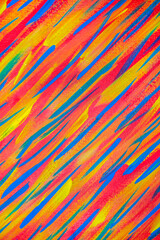 Bright and variegated multicolored background of brush strokes