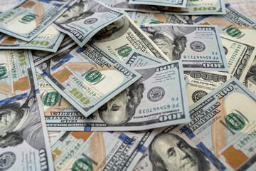 lot of american dollars as background