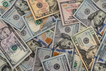 100 dollar bills as background