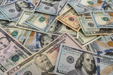 100 us currency as background