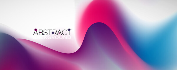 Fluid color gradient abstract background, trendy colorful wallpaper. Vector illustration for placards, brochures, posters, banners and covers