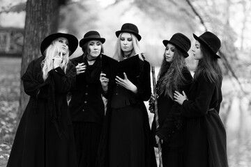Coven of witches, a group of different friends as witches meet Halloween.