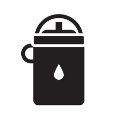 Sport Water Bottle Icon in Outline Design