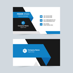 Blue business enterprise vector business card