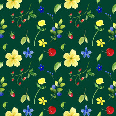 seamless pattern with flowers