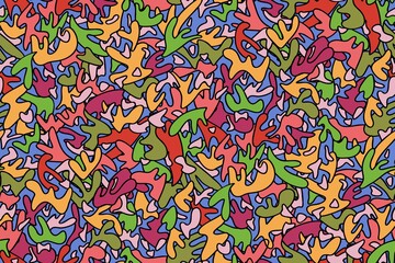 Fototapeta premium Abstract seamless background pattern. Hand drawn vector illustration. Modern design pattern.