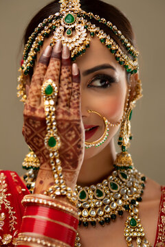 Portrait of a beautiful Indian Bride	