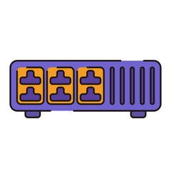 Internet service wireless router flat vector icon for apps and websites