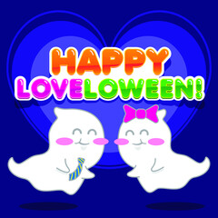 cute halloween holiday greetings event party bat ghost ghoul skull characters