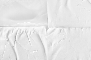 Texture of creased white paper as background