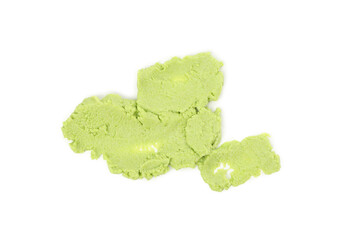 Fresh spread of guacamole isolated on white background