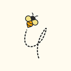 Initial Flying Bee